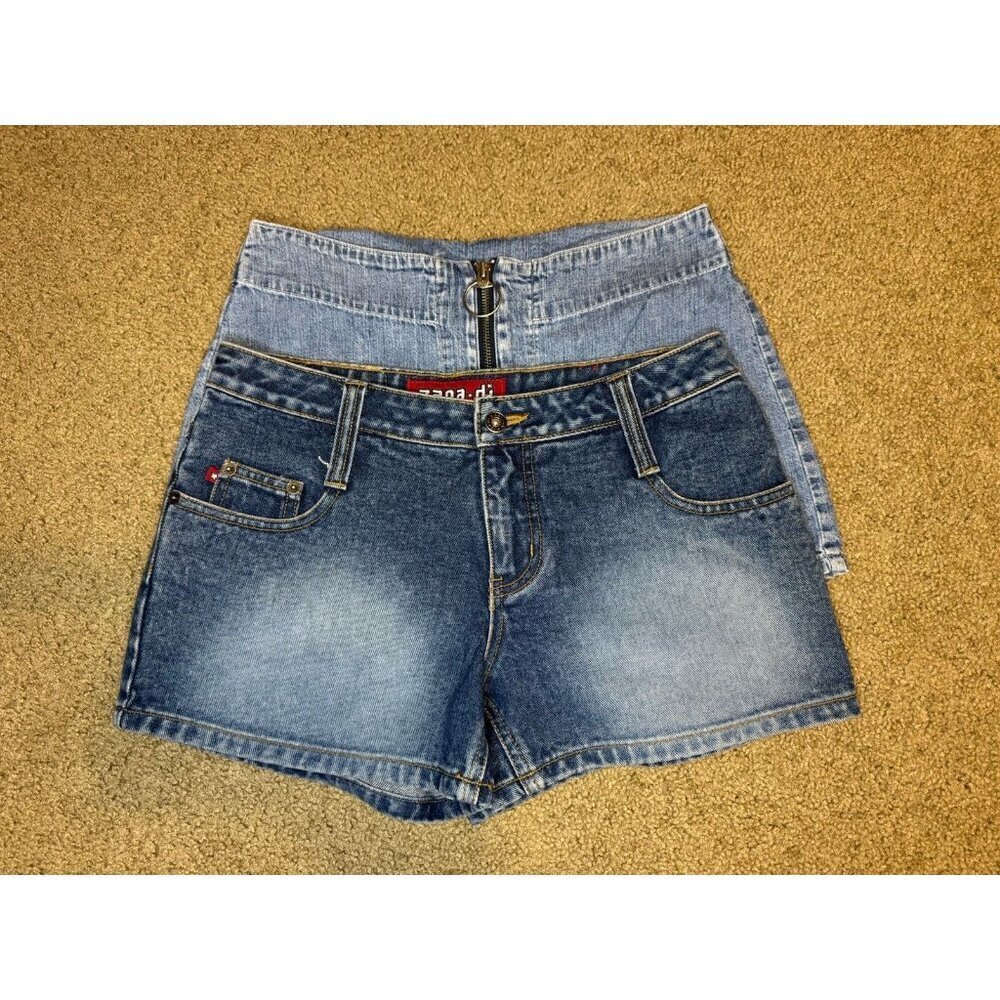 VTG Womens Denim Jean Mid Rise Shorts Lot Of 2 Travel Beach Preppy Y2k 90s Sz 6 - Picture 2 of 15